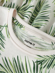 NAME IT Kjole Vigga Carinaria Palm Leaf